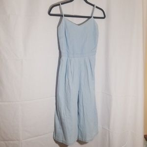 Light Blue Romper, Capri, Size S NWT